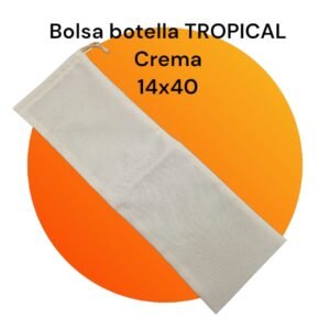 Bolsa Botella Tropical Crema 14x40