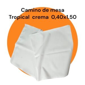 Camino de mesa Tropical Crema 0.40x1.50