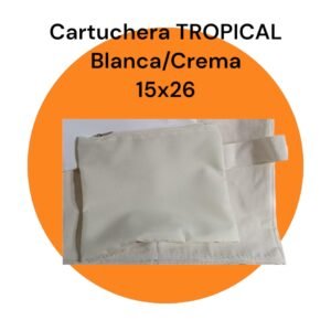 Cartuchera Tropical Blanca 15x26