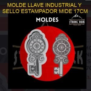 Molde Llave Industrial Y Sello Estampador 17cm