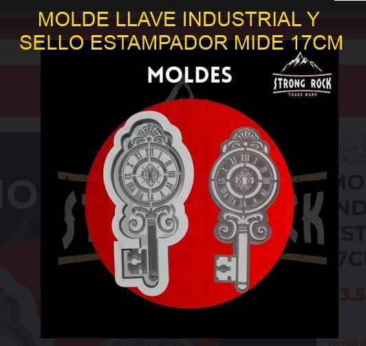 Molde Llave Industrial Y Sello Estampador 17cm