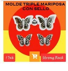 Molde Triple Mariposa Con Sello