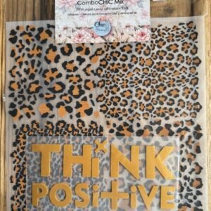 6 TransferCOLOR MIX 3D oro THINK POSITIVE -LEOPARDO