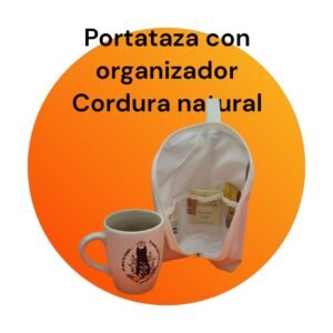 Portataza con organizador Cordura Natural