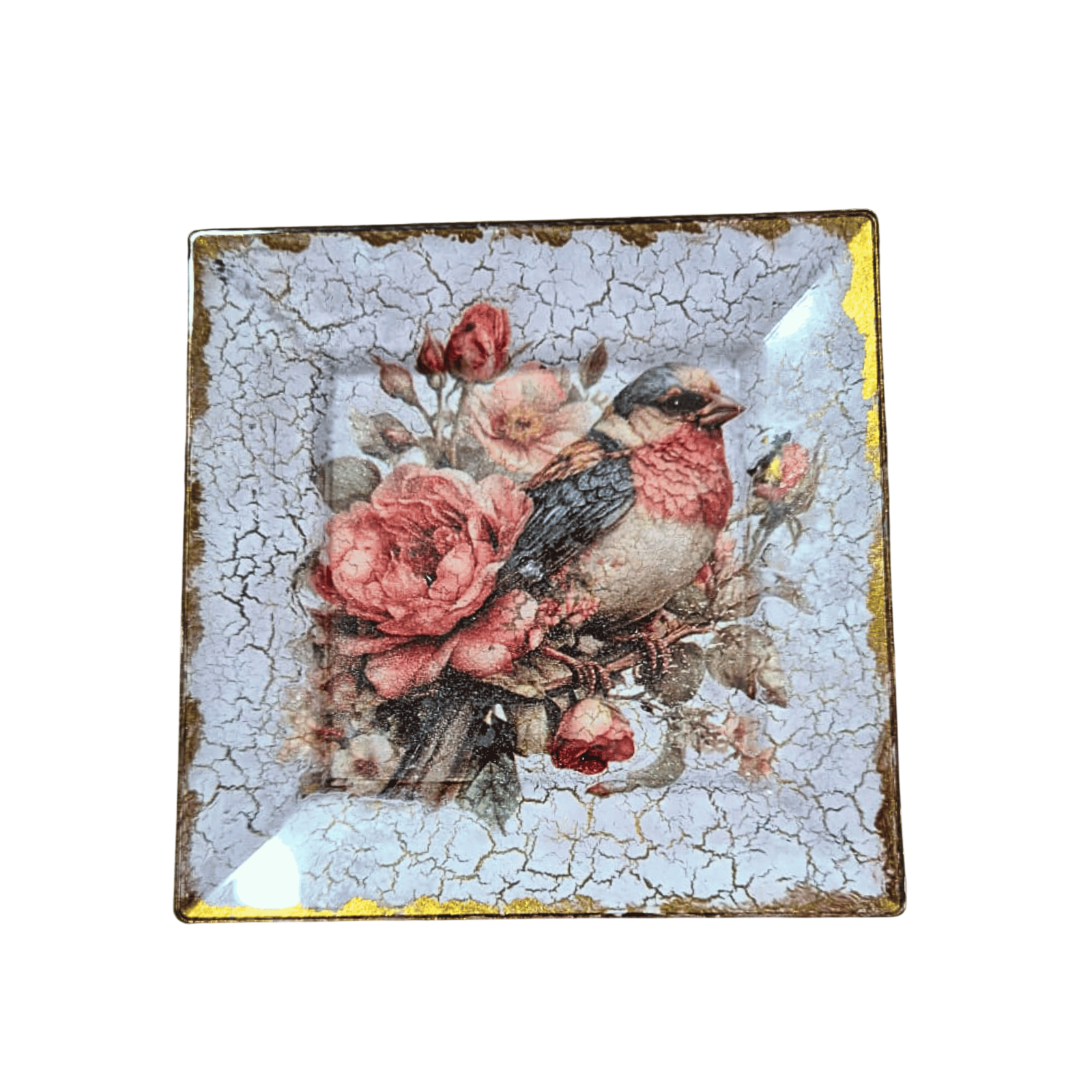 Plato decorativo con técnica de vidrio invertido y TuruFix, segunda imagen