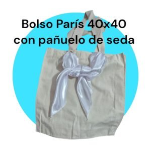 Bolso París 40x40 con pañuelo de seda